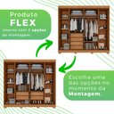 Ver mais imagens de Guarda Roupa Casal com Espelho 6 Portas 4 Gavetas Londres Prime 