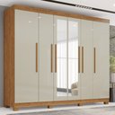 Ver imagem 1 de Guarda Roupa Casal com Espelho 6 Portas 4 Gavetas Londres Prime 