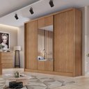 Ver imagem 4 de Guarda Roupa 100% Mdf 3 Portas com Espelho Cumaru