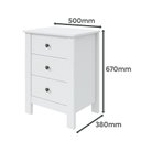 Ver imagem 4 de Kit 2 Mesas de Cabeceira Maggiore Branco - Móveis Lopas