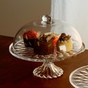 Ver imagem 6 de Boleira com Pé Tampa Diamond Cristal 29x23,5cm Prato para Bolo Doces Lyor