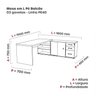 Mesa para Escritório em L Diretor 190x180cm MPB04GPE40PP ESP213  - 2