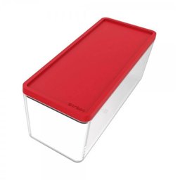 Pote Retangular com Tampa Plástico Marmita 750ml Vermelho Crippa Frutas Lanches Verduras - 2 Pote Retangular com Tampa Plástico Marmita 750ml Vermelho Crippa Frutas Lanches Verduras - 2