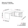 Mesa para Escritório em L Diretor 190x180cm MPB04GPE40PP ESP213  - 2