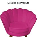 Ver imagem 4 de Conjunto Namoradeira Pétala de Flor + 2 Poltronas Pés Palito Suede Pink