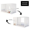 Ver imagem 5 de Cama Montessoriano Casinha Reta com Janela e Cotina Madeira Maciça Branco Housin