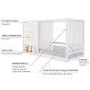 Ver imagem 4 de Cama Montessoriano Casinha Reta com Janela e Cotina Madeira Maciça Branco Housin
