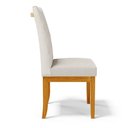 Ver imagem 7 de Kit 6 Cadeiras de Sala de Jantar Estofadas Gomes Madeira Maciça Linho Off White G78 - Gran Belo Cade