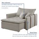 Ver imagem 6 de Poltrona Cama 110cm Detroid Yescasa Linho 