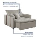Ver imagem 3 de Poltrona Cama 110cm Detroid Yescasa Linho 
