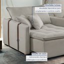 Ver mais imagens de Poltrona Cama em Linho Gelo Detroid 110cm Yescasa