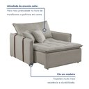 Ver imagem 3 de Poltrona Cama em Linho Gelo Detroid 110cm Yescasa