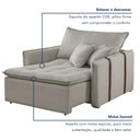Ver imagem 7 de Poltrona Cama em Linho Gelo Detroid 110cm Yescasa