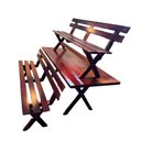 Ver imagem 6 de Mesa para Área Externa e 4 Bancos com Encosto Kit Churrasco Yescasa Imbuia Marrom