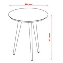 Ver imagem 4 de Mesa Lateral Redonda Pés Madeira Luna 440 Off White - Patrimar