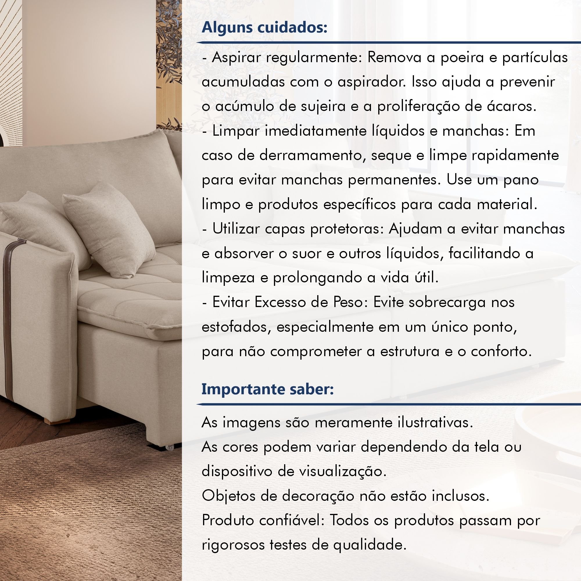 Poltrona Cama 110cm Detroid Yescasa Linho  - 11