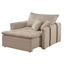 Ver imagem 2 de Poltrona Cama em Linho Bege Detroid 110cm Yescasa