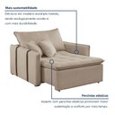 Ver imagem 6 de Poltrona Cama em Linho Bege Detroid 110cm Yescasa
