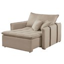 Ver imagem 2 de Poltrona Cama em Linho Bege Detroid 110cm Yescasa