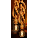 Ver imagem 2 de Luminária de Teto com Corda - Soquete E27, Ideal para Cozinha e Bar - Estilo Industrial e Vintage