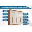 Ver imagem 2 de Guarda Roupa Casal 6 Portas e 6 Gavetas Santiago Cinamomo - Conquista