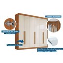 Ver imagem 3 de Guarda Roupa Casal 6 Portas e 6 Gavetas Santiago Cinamomo - Conquista