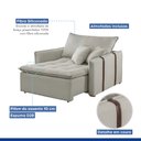 Ver imagem 5 de Poltrona Cama 110cm Detroid Yescasa