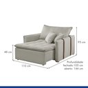 Ver imagem 4 de Poltrona Cama 110cm Detroid Yescasa