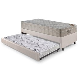 Bicama Box Solteiro Corino Linho 88x188x28 cm com Colchão Airtech Ortobom Molas Ensacadas - 3
