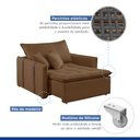 Ver imagem 6 de Poltrona Cama 110cm Detroid Yescasa