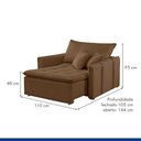 Ver imagem 3 de Poltrona Cama 110cm Detroid Yescasa