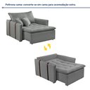 Ver imagem 3 de Poltrona Cama 110cm Detroid Yescasa Linho 