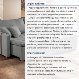Poltrona Cama 110cm Detroid Yescasa Linho  - 11