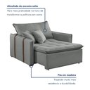 Ver imagem 5 de Poltrona Cama em Linho Cinza Detroid 110cm Yescasa