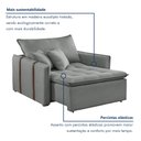 Ver imagem 6 de Poltrona Cama 110cm Detroid Yescasa Linho 