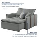 Ver imagem 7 de Poltrona Cama 110cm Detroid Yescasa Linho 