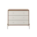 Ver imagem 2 de Cômoda com 3 Gavetas Jasper 94 cm - Canella com Off White Fosco