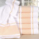 Ver imagem 3 de Pano de Copa Vitória Kit 2 peças - Dohler Branco/Laranja