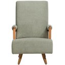 Ver imagem 3 de Poltrona de Amamentação Fixa Pés Manu Líria D02 Bouclê Verde Oliva C-199 - Lyam Decor