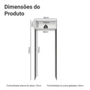 Ver imagem 2 de Porta-geladeira 83 Cm 1 Porta Basculante Cinza/branco/cinza Lux Madesa