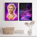 Ver imagem 1 de Kit 2 Quadros Saint Germain Decreto Chama Violeta 24x18cm:madeira Preta