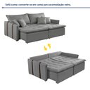 Ver imagem 2 de Sofá Cama 200cm Detroid Yescasa Linho