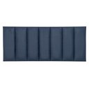 Ver imagem 2 de Cabeceira Casal Veludo Azul Placa Modulada Estofada Ripada Adesiva