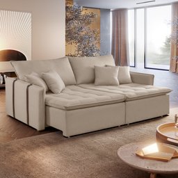 Sofá Cama 200cm Detroid Yescasa Linho  - 1