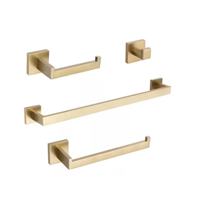 Kit Acessórios Banheiro Aço Inox 304 Luxo 4 Peças Dourado - Brinovar