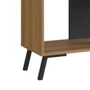 Ver imagem 7 de Rack Multiuso para Sala com Pés em Aço e 1 Gaveta 1,36 M Cor:preto com Mel