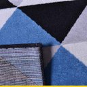 Ver imagem 4 de Tapete Retangular Grande Losango 250x200 Cm Quarto Sala Reinassance Verona Veludo Preto - Clicklar