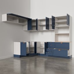 Cozinha Modulada 8 Peças sem Tampo 4 Aéreos 3 Balcões e Torre Quente Arizona CabeCasa MadeiraMadeira - 9