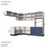 Cozinha Modulada 8 Peças sem Tampo 4 Aéreos 3 Balcões e Torre Quente Arizona CabeCasa MadeiraMadeira - 4