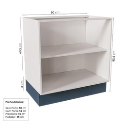 Cozinha Modulada 8 Peças sem Tampo 4 Aéreos 3 Balcões e Torre Quente Arizona CabeCasa MadeiraMadeira - 15